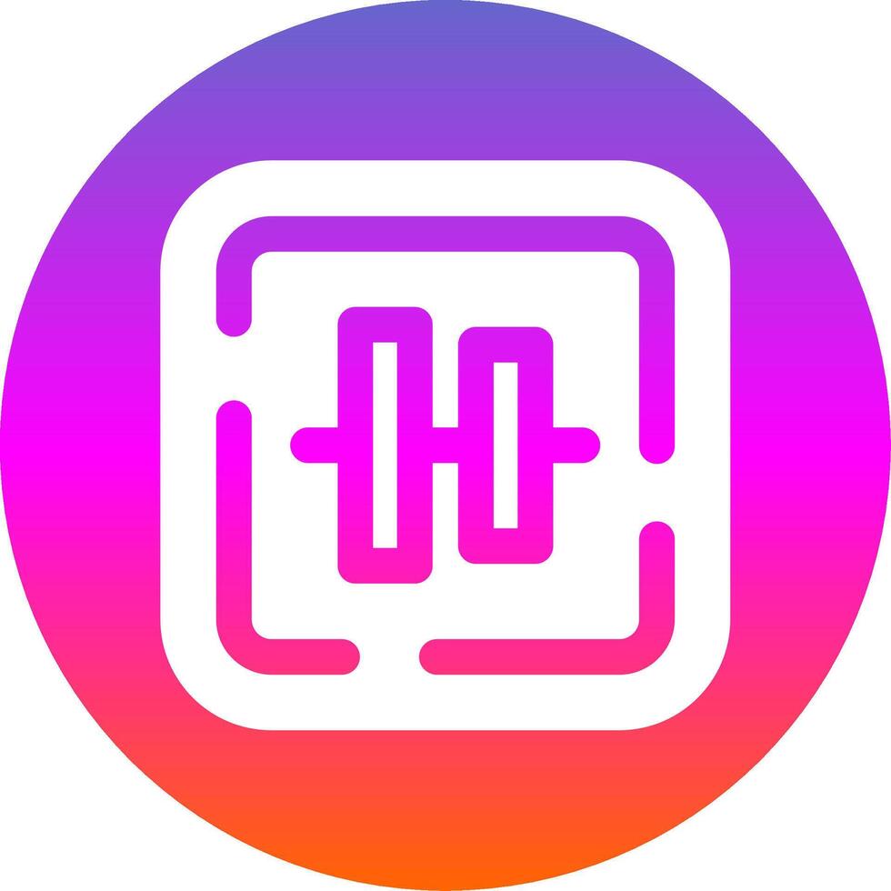 Vertical alignment Glyph Gradient Circle Icon vector