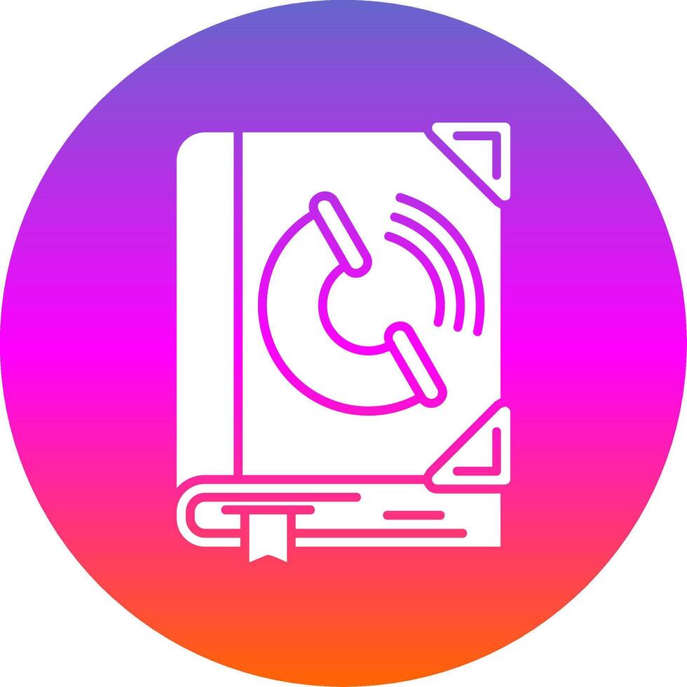 Contact Glyph Gradient Circle Icon vector