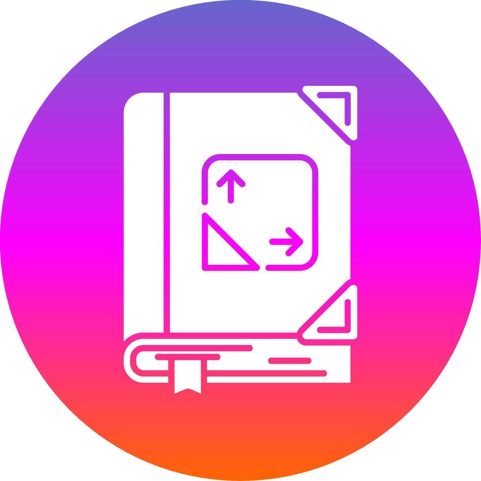 Trigonometry Glyph Gradient Circle Icon vector