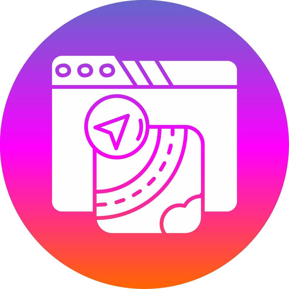 Gpu Glyph Gradient Circle Icon vector