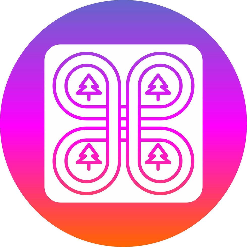 Overpass Glyph Gradient Circle Icon vector