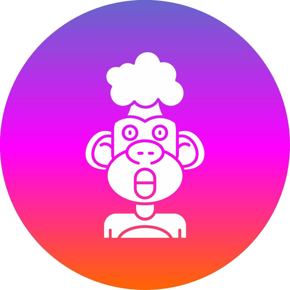 Exploding Glyph Gradient Circle Icon vector