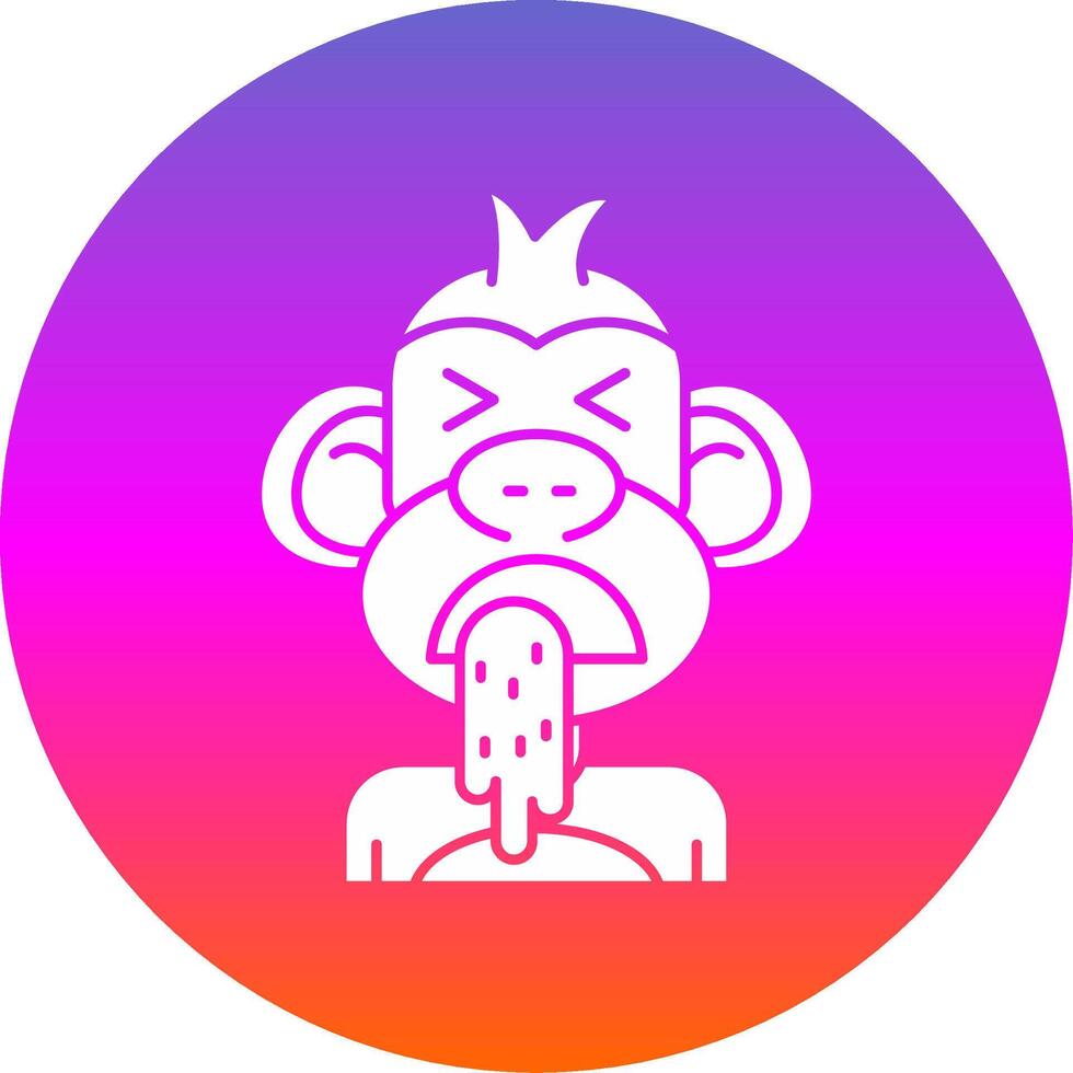 Vomit Glyph Gradient Circle Icon vector