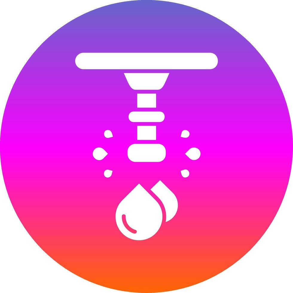 Water Glyph Gradient Circle Icon vector