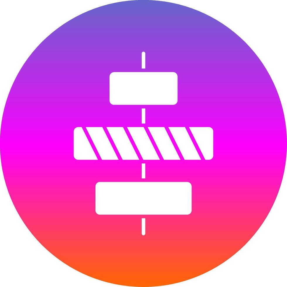 Center alignment Glyph Gradient Circle Icon vector