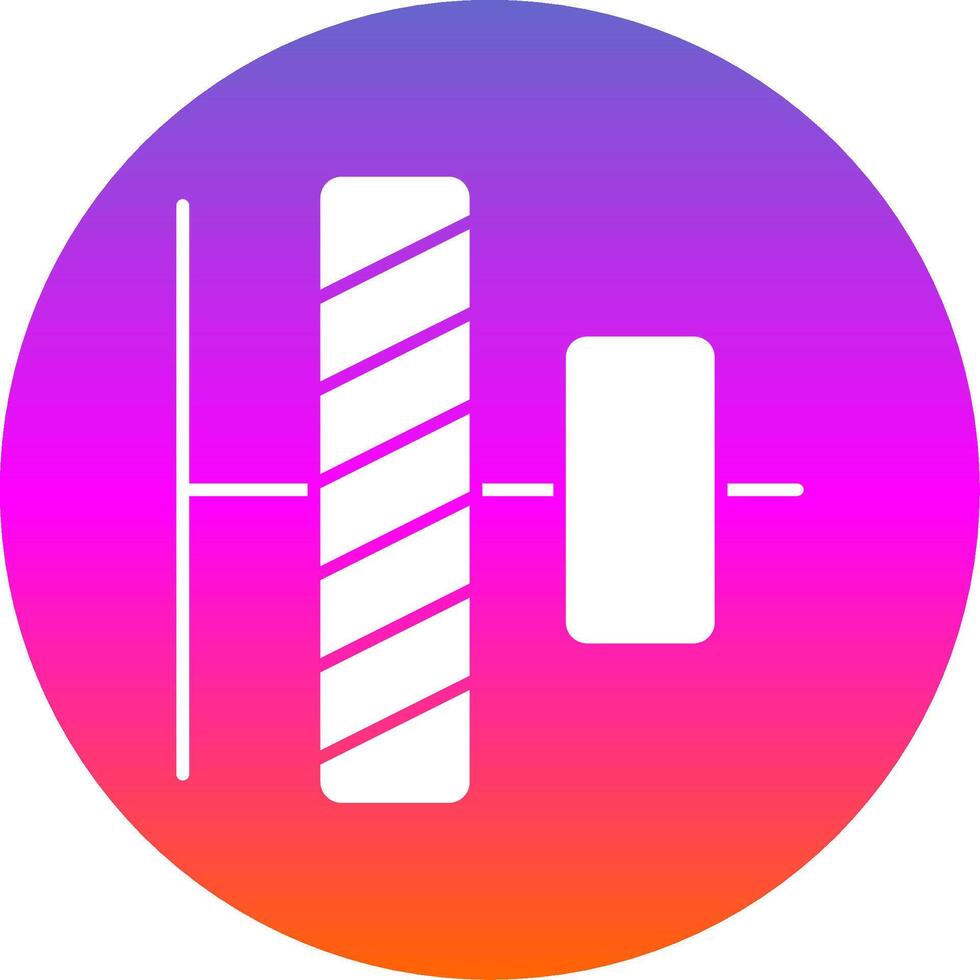 Vertical alignment Glyph Gradient Circle Icon vector