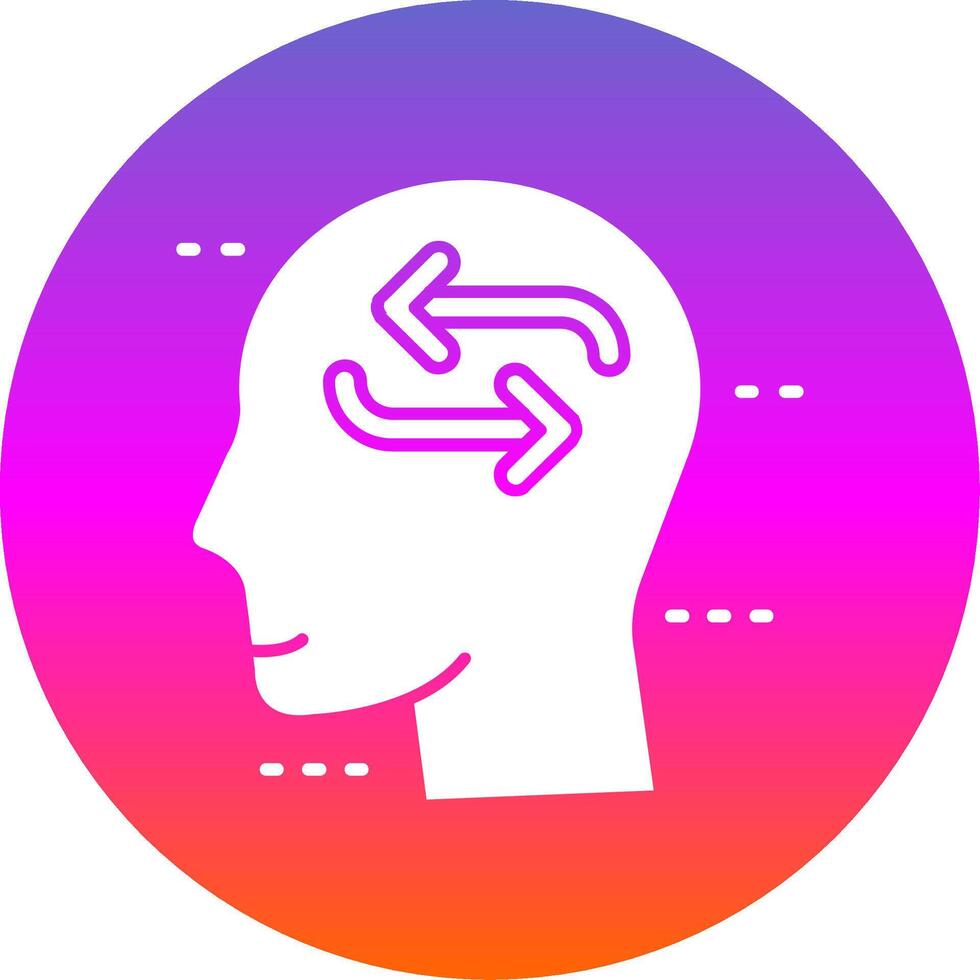 Change Glyph Gradient Circle Icon vector