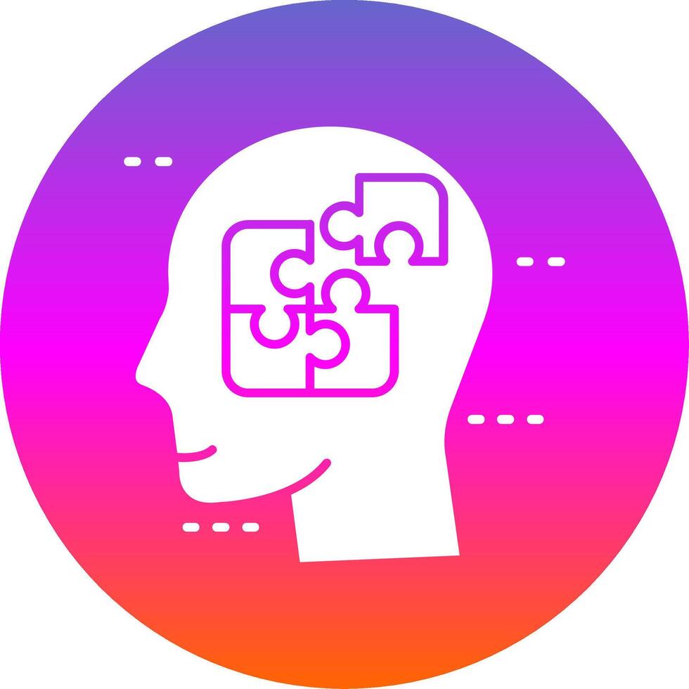 Confused Glyph Gradient Circle Icon vector