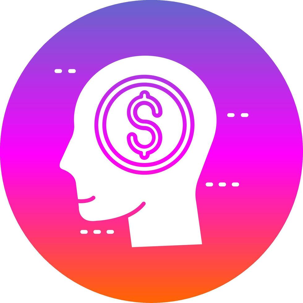Greed Glyph Gradient Circle Icon vector