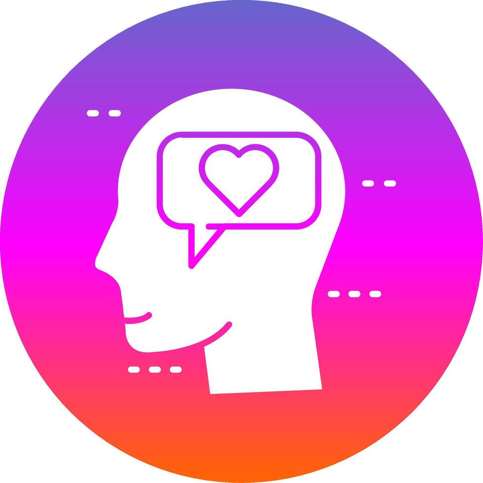 Dialog Glyph Gradient Circle Icon vector