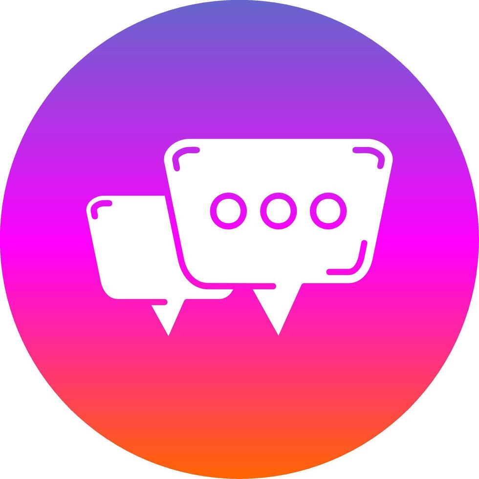 Chat bubbles Glyph Gradient Circle Icon vector