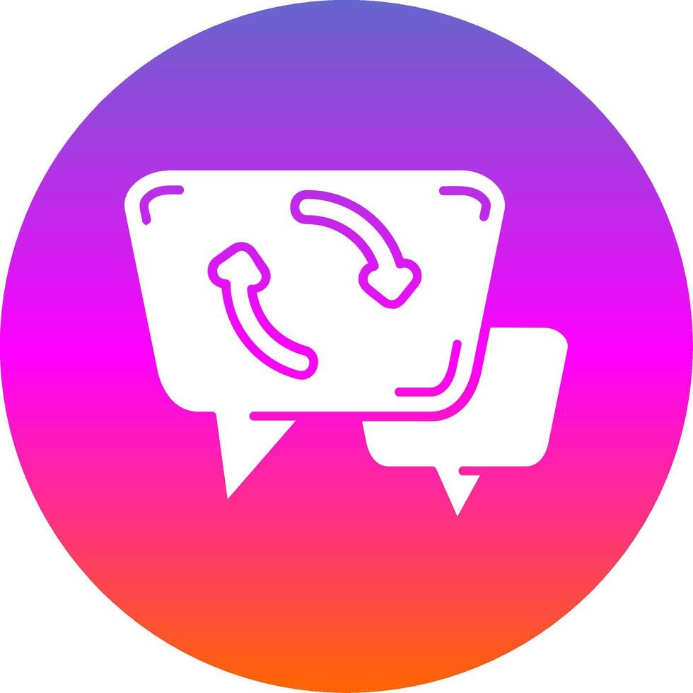 Syncing Glyph Gradient Circle Icon vector