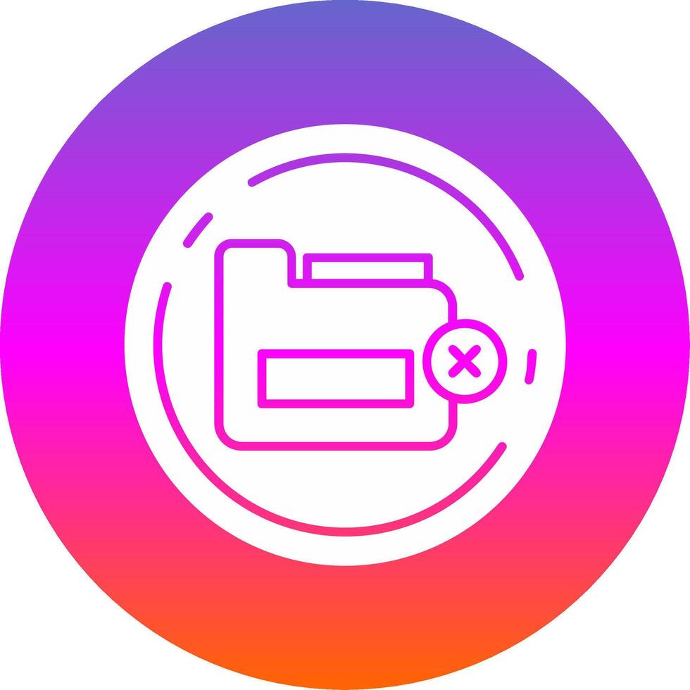 Delete Glyph Gradient Circle Icon vector