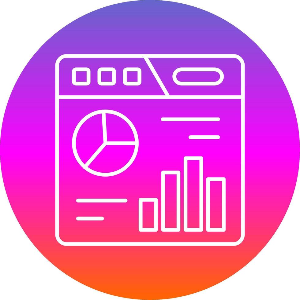 Dashboard Glyph Gradient Circle Icon vector