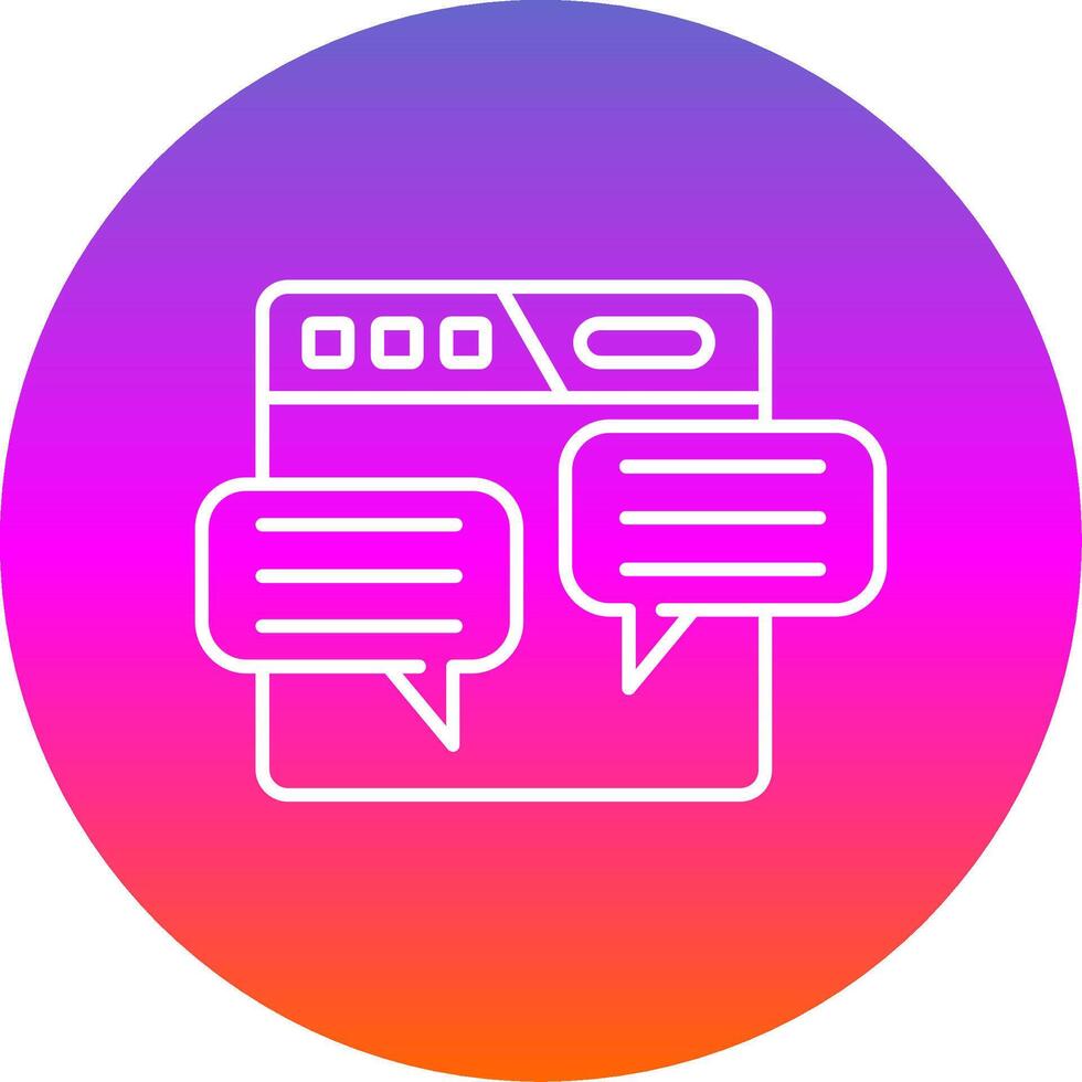 Comment Glyph Gradient Circle Icon vector