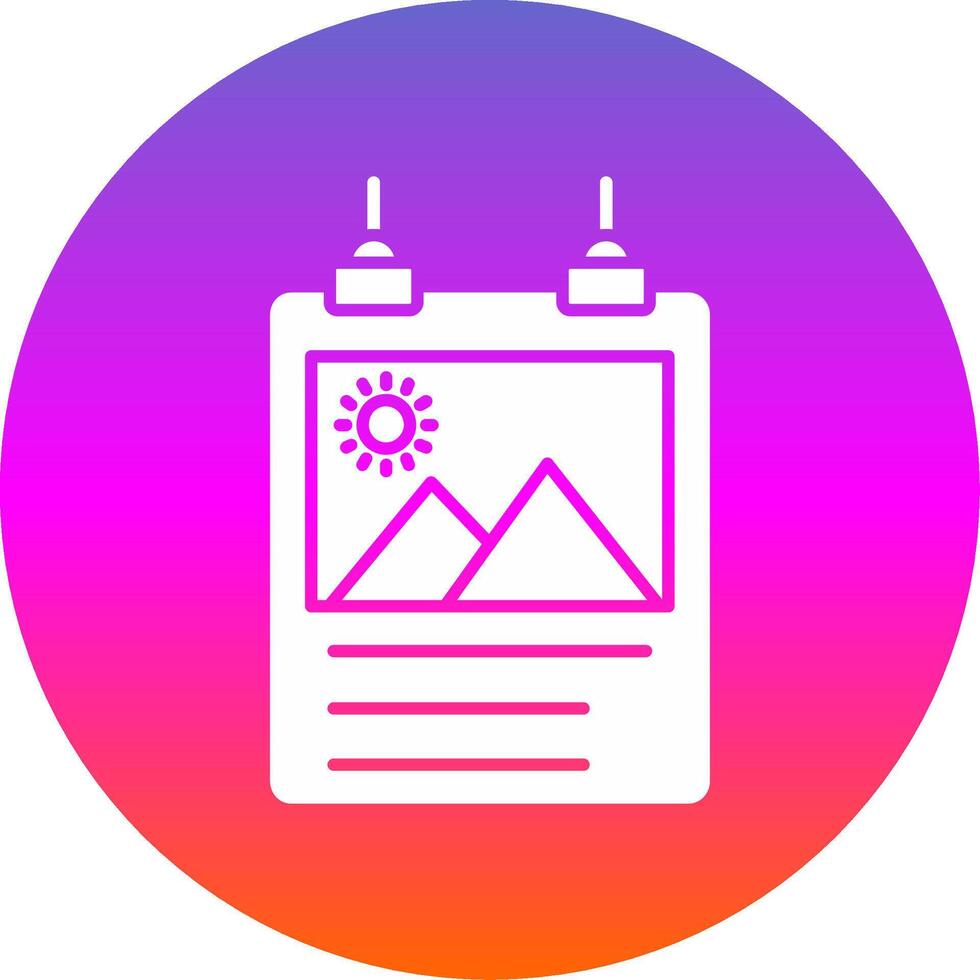 Poster Glyph Gradient Circle Icon vector