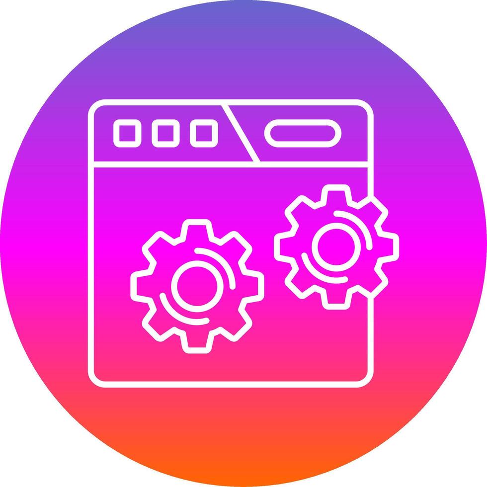 Web setting Glyph Gradient Circle Icon vector