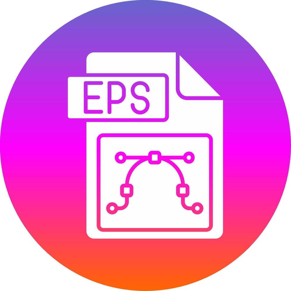 Eps file format Glyph Gradient Circle Icon vector