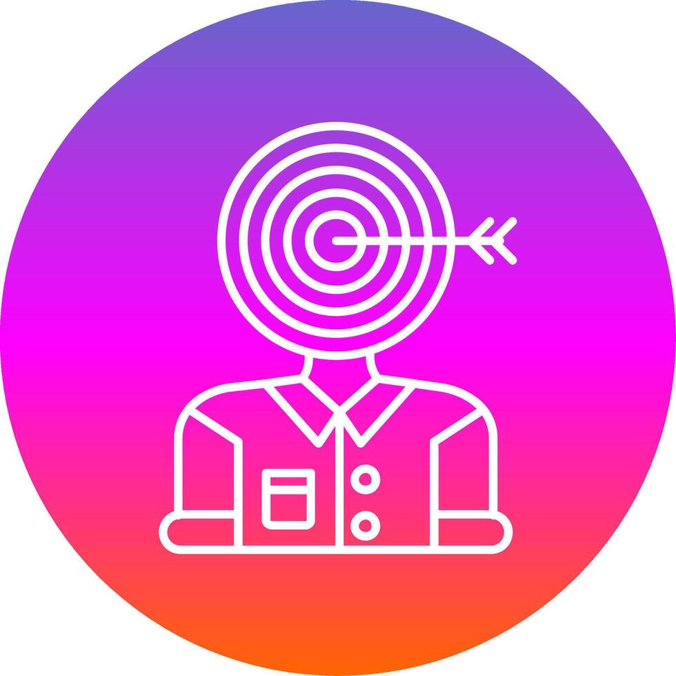 Audience Glyph Gradient Circle Icon vector