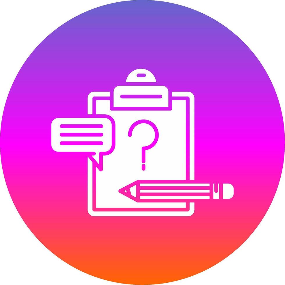 Briefing Glyph Gradient Circle Icon vector