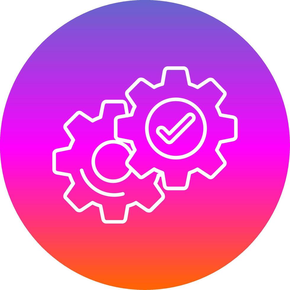 Setting Glyph Gradient Circle Icon vector