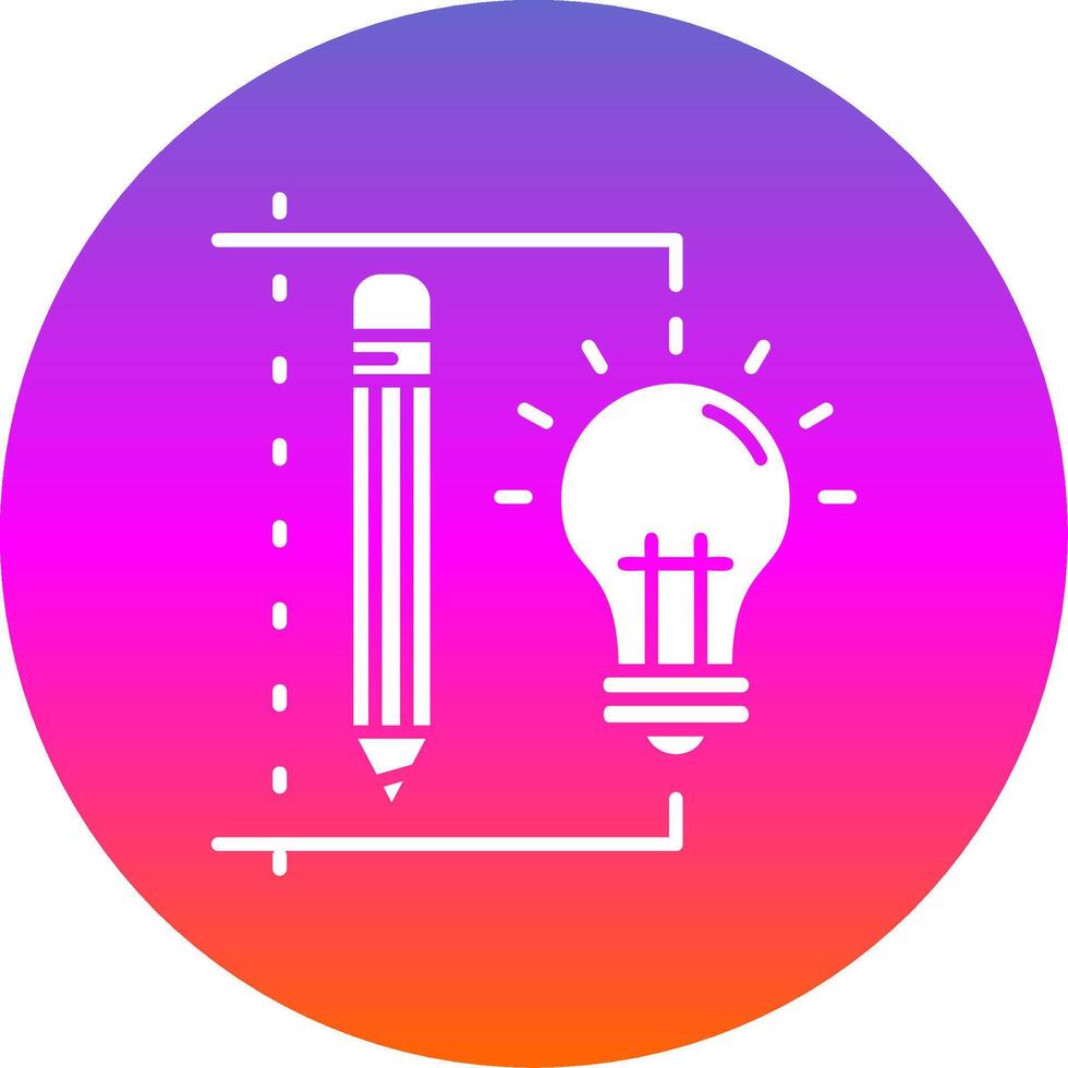 Design process Glyph Gradient Circle Icon vector