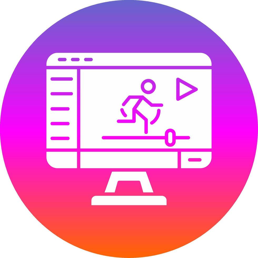 Motion graphic Glyph Gradient Circle Icon vector