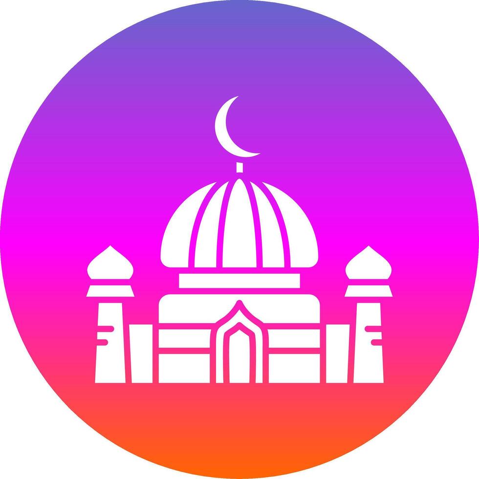 Dome Glyph Gradient Circle Icon vector