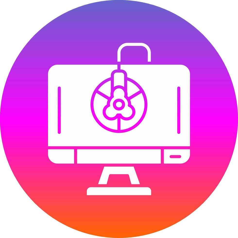Calibration Glyph Gradient Circle Icon vector