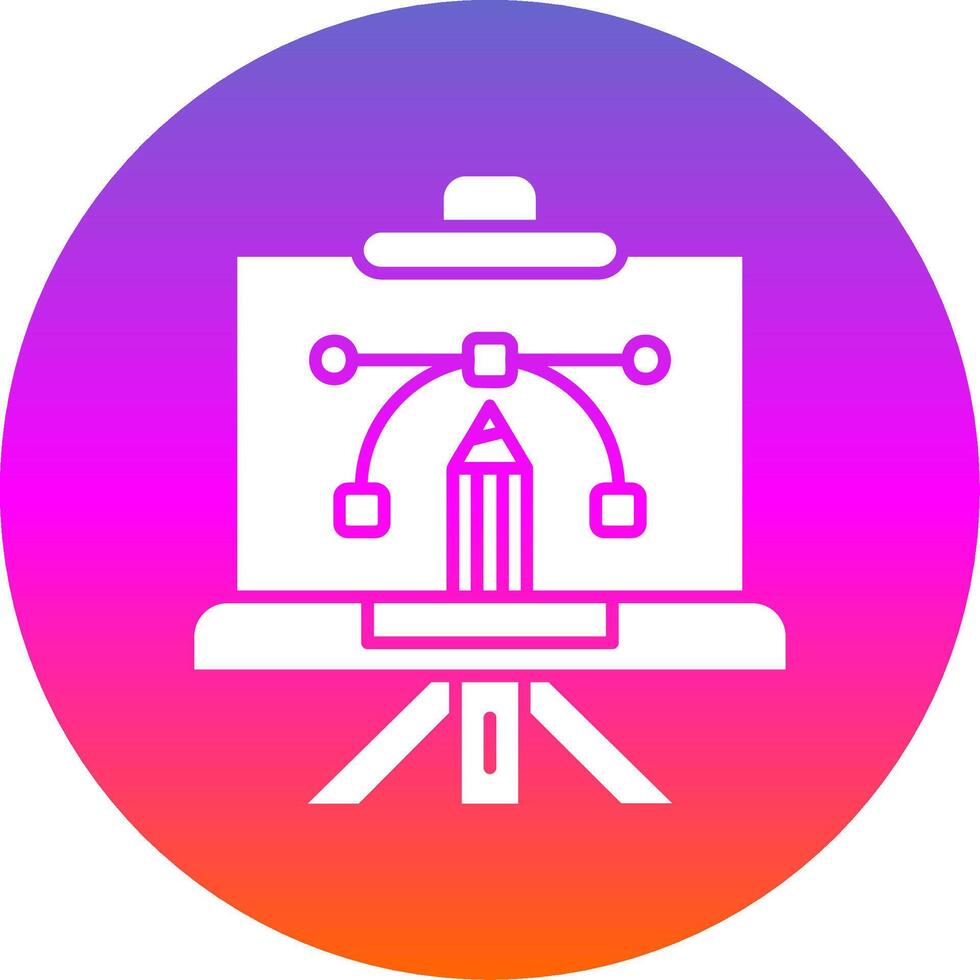 Canvas Glyph Gradient Circle Icon vector