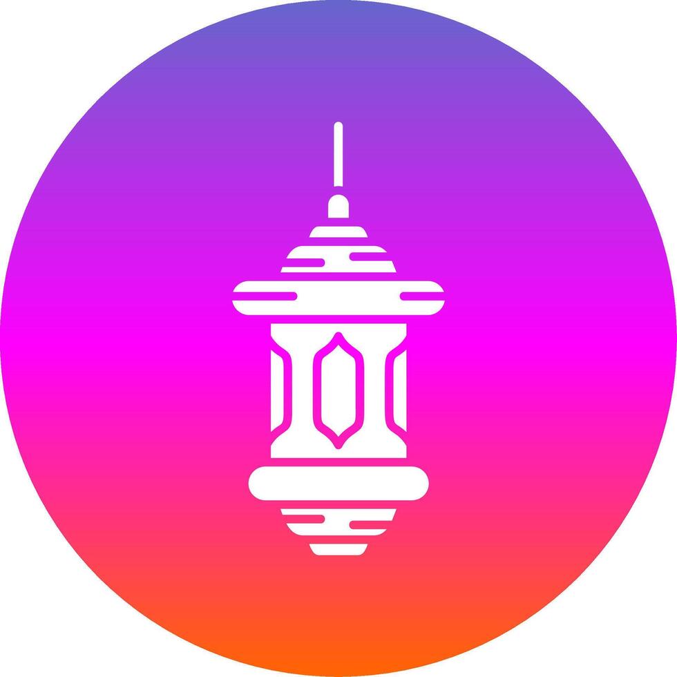 Lantern Glyph Gradient Circle Icon vector