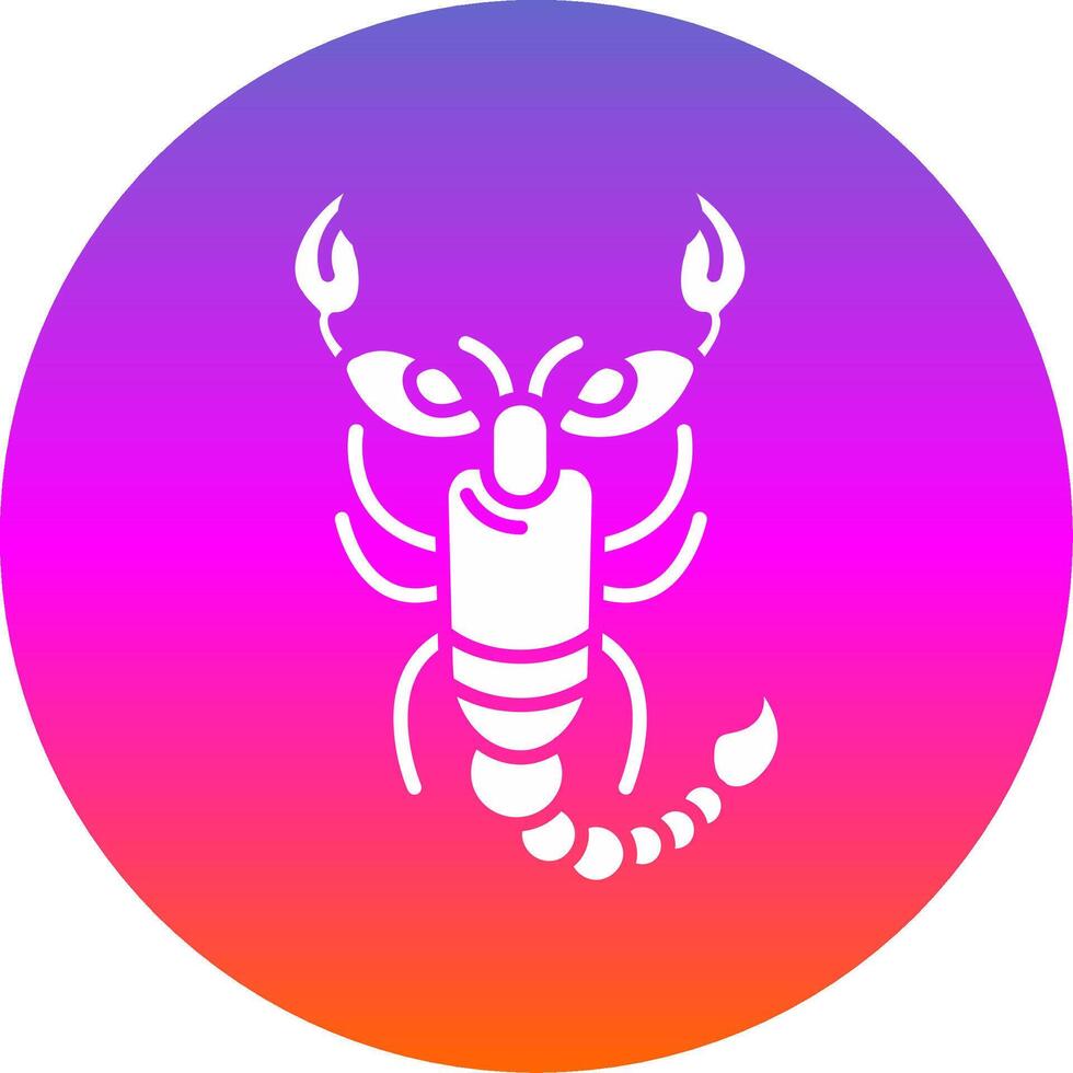 Scorpion Glyph Gradient Circle Icon vector