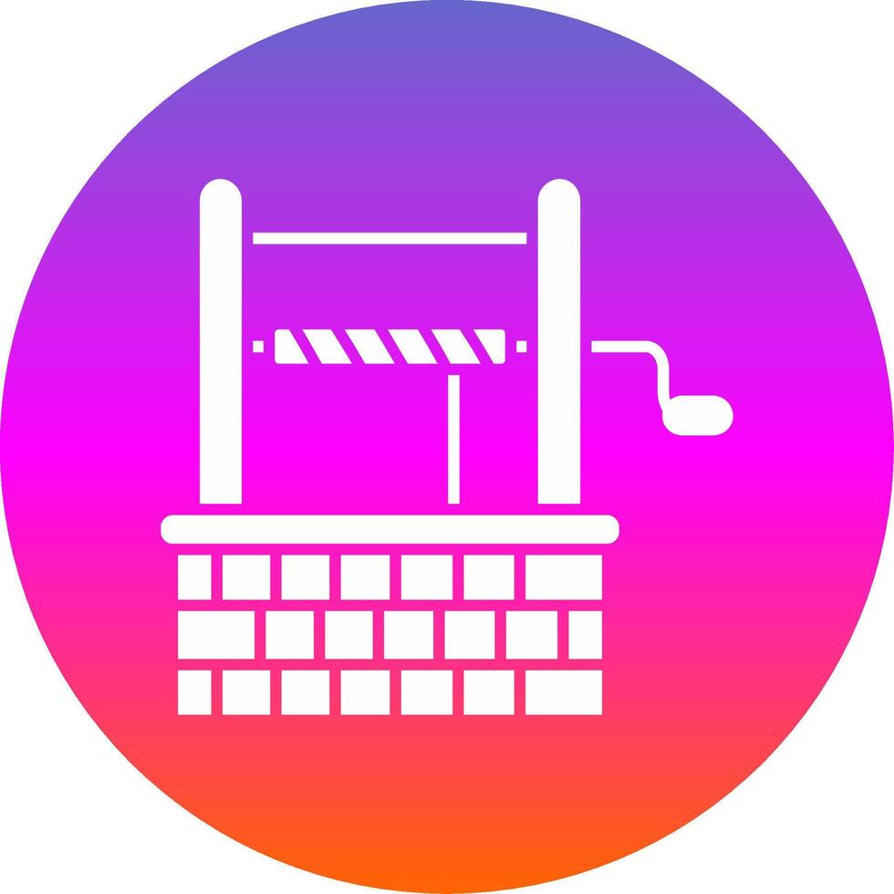 Well Glyph Gradient Circle Icon vector
