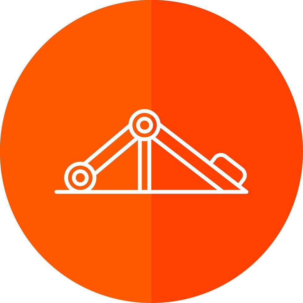 Press Simulator Line Red Circle Icon vector