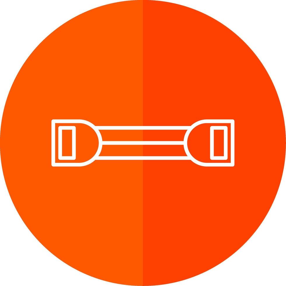 Chest Expander Line Red Circle Icon vector