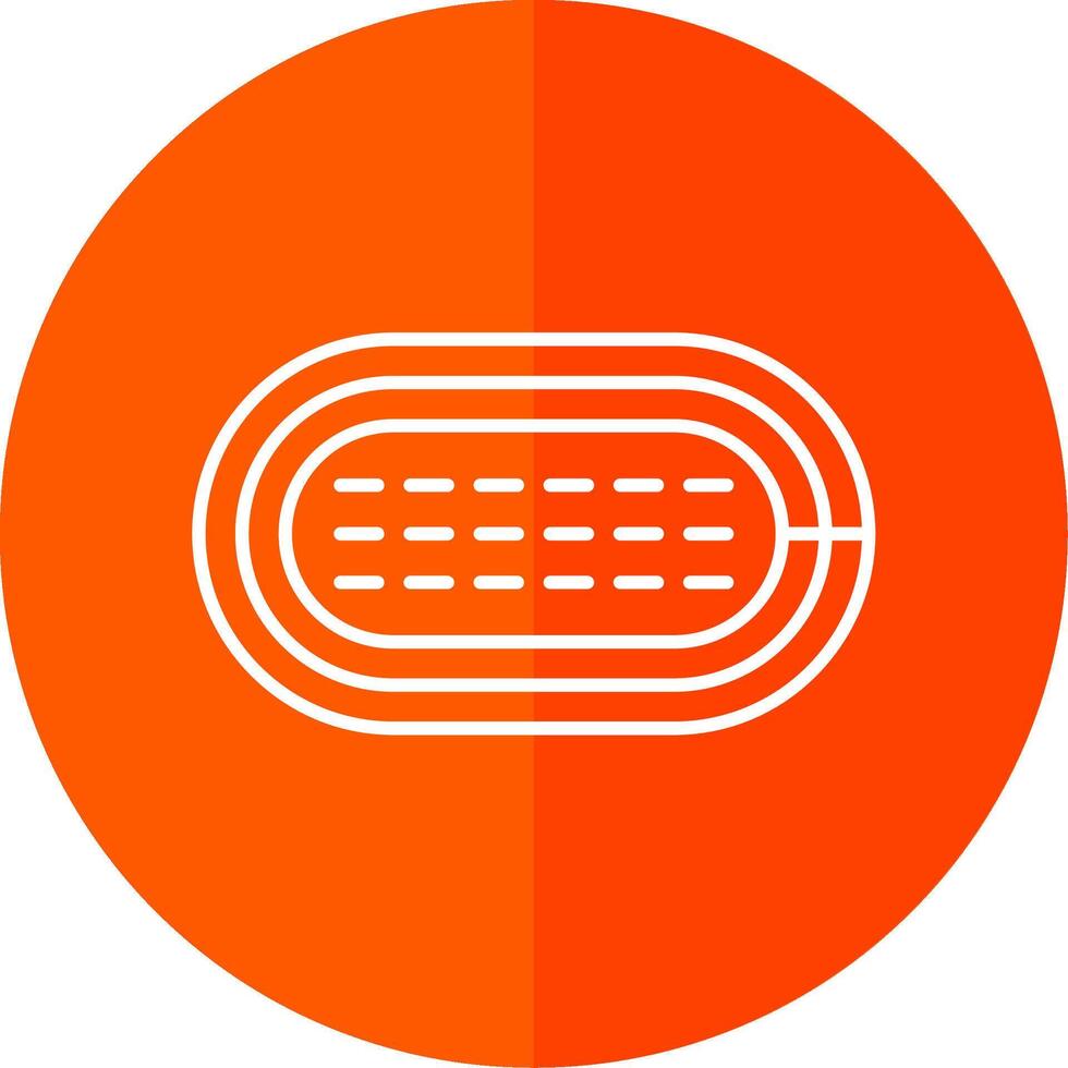 Running Track Line Red Circle Icon vector