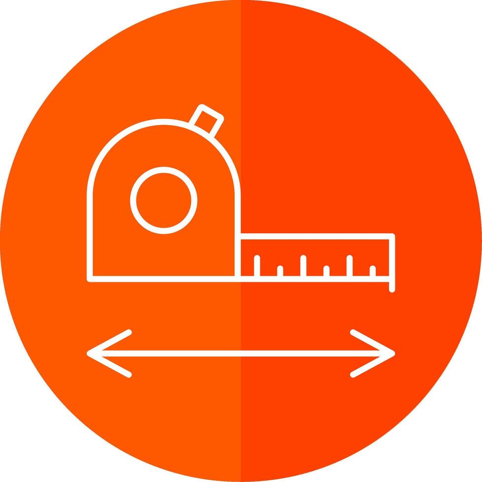 Measurement Line Red Circle Icon vector