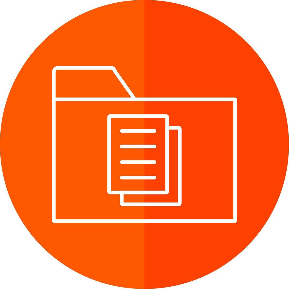 Documents Line Red Circle Icon vector