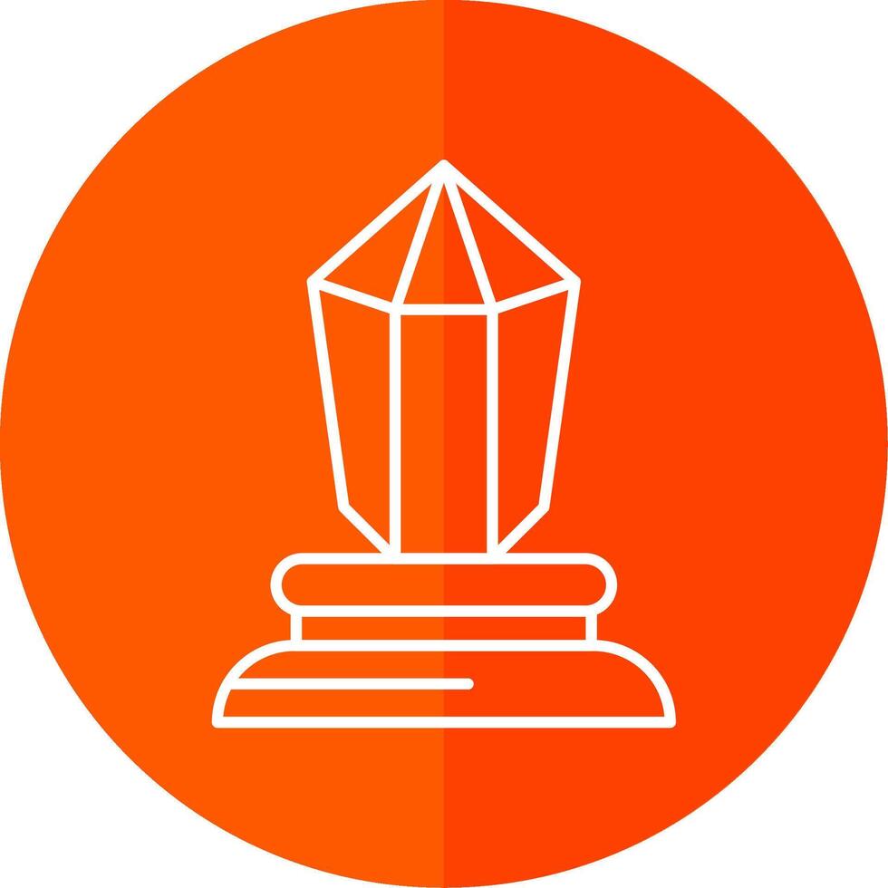 Crystal Line Red Circle Icon vector