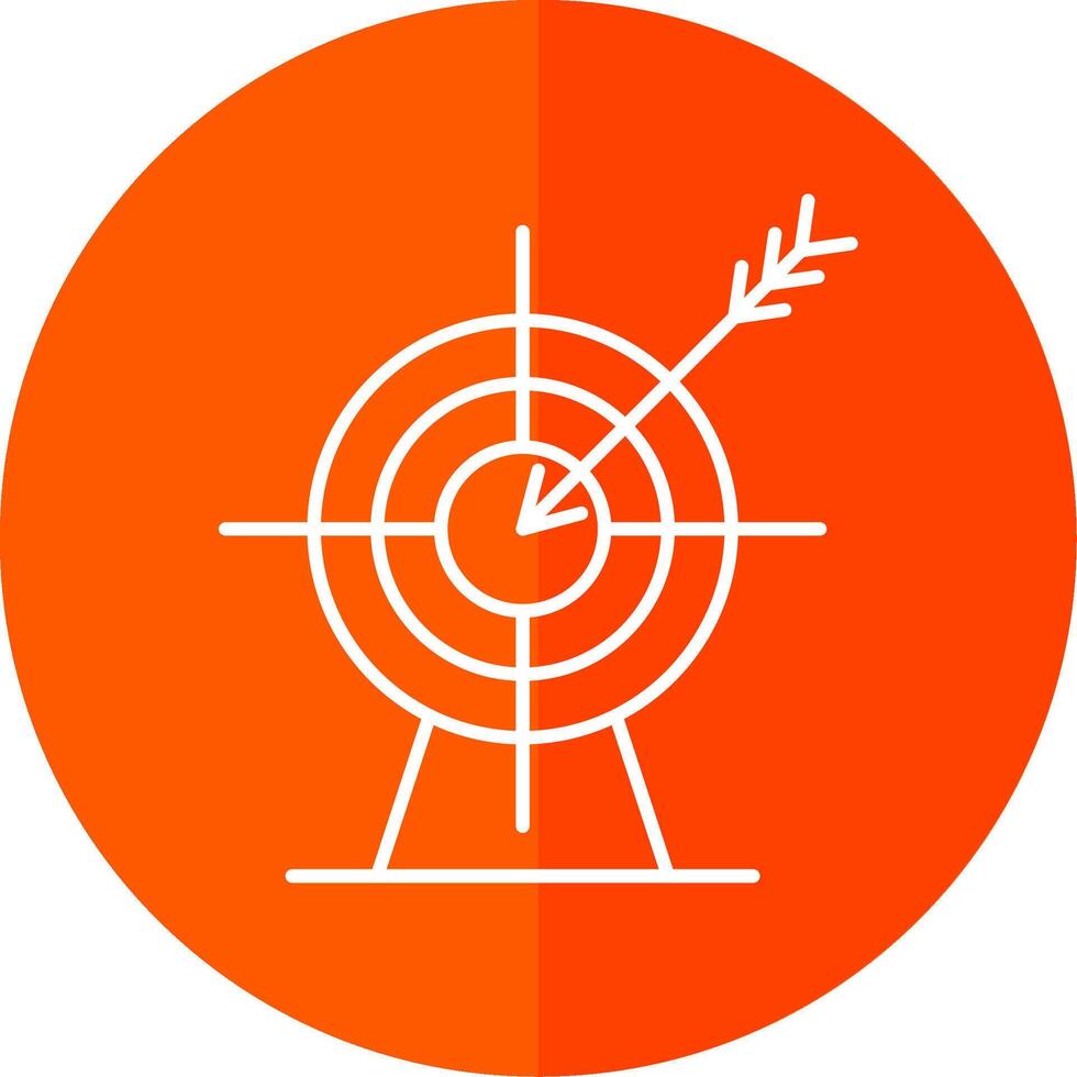 Archery Line Red Circle Icon vector
