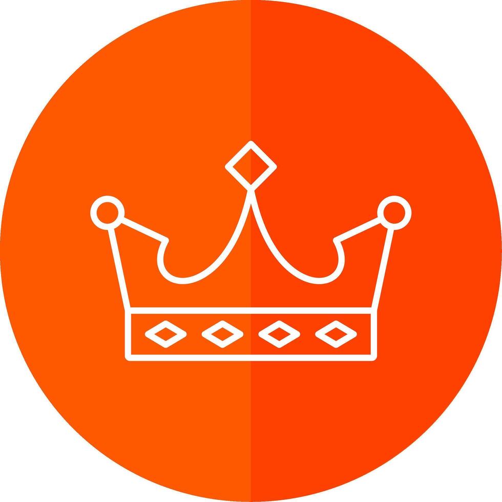 King Line Red Circle Icon vector