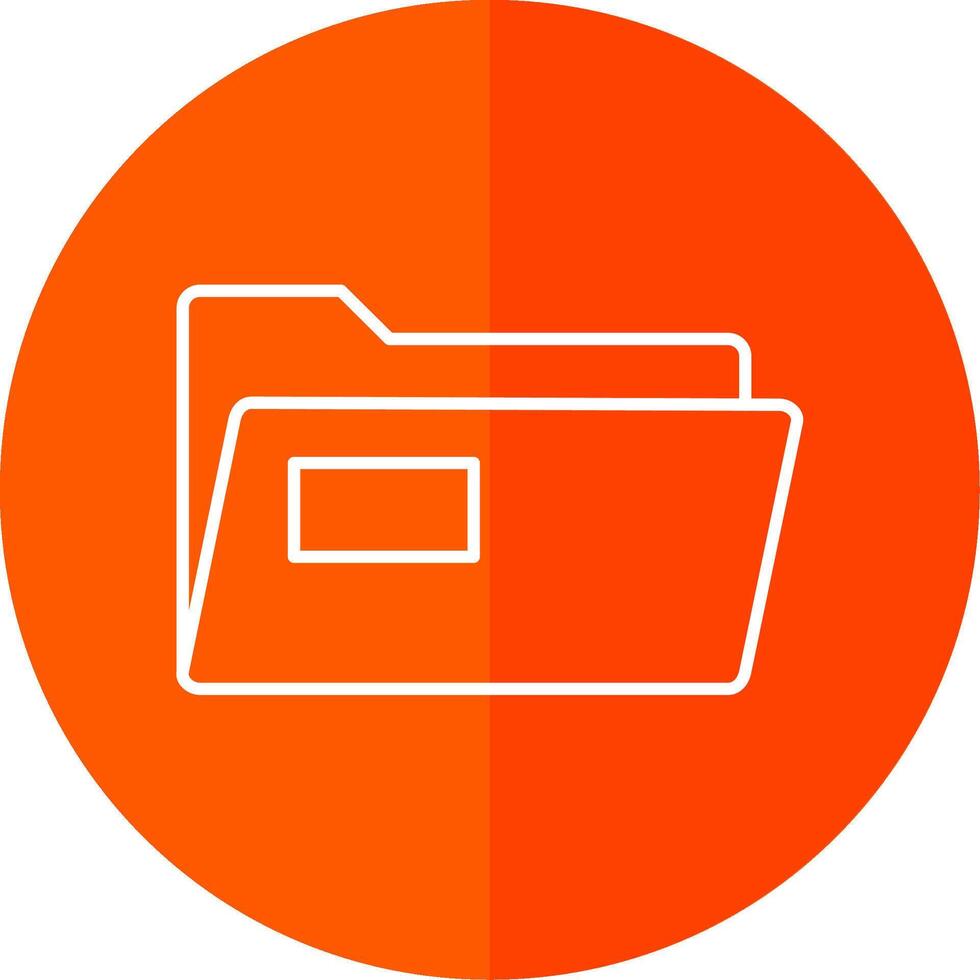 Folders Line Red Circle Icon vector