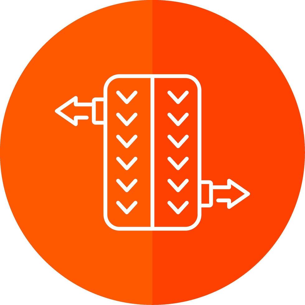 Wheel Alignment Line Red Circle Icon vector