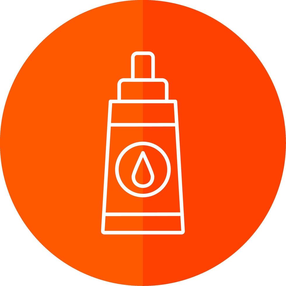 Lubricant Line Red Circle Icon vector