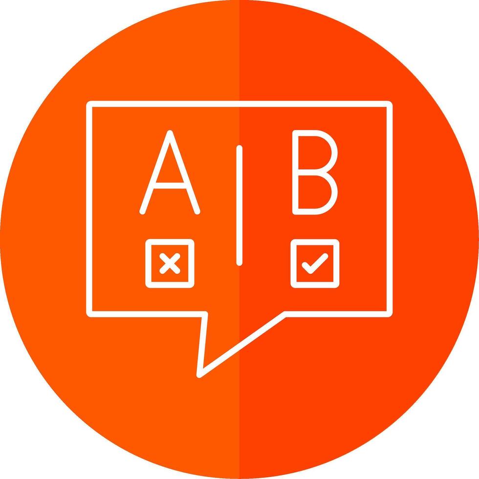 Ab Testing Line Red Circle Icon vector