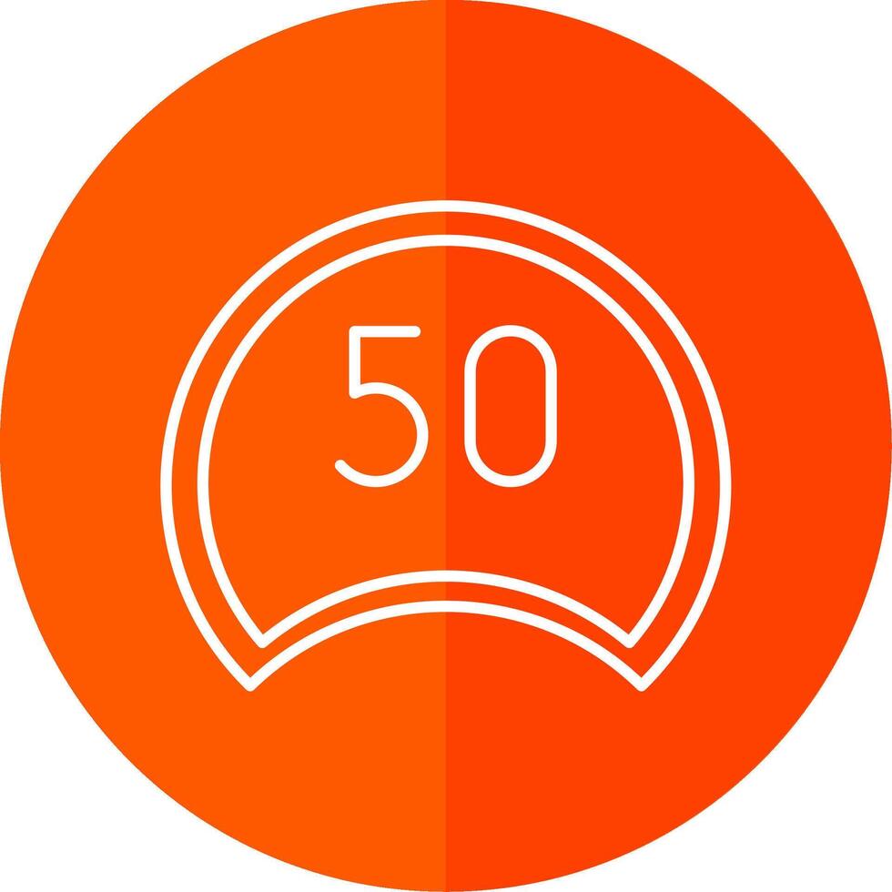 Speed Limit Line Red Circle Icon vector