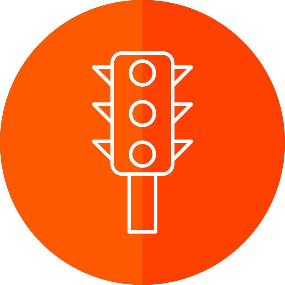 Traffic Control Line Red Circle Icon vector