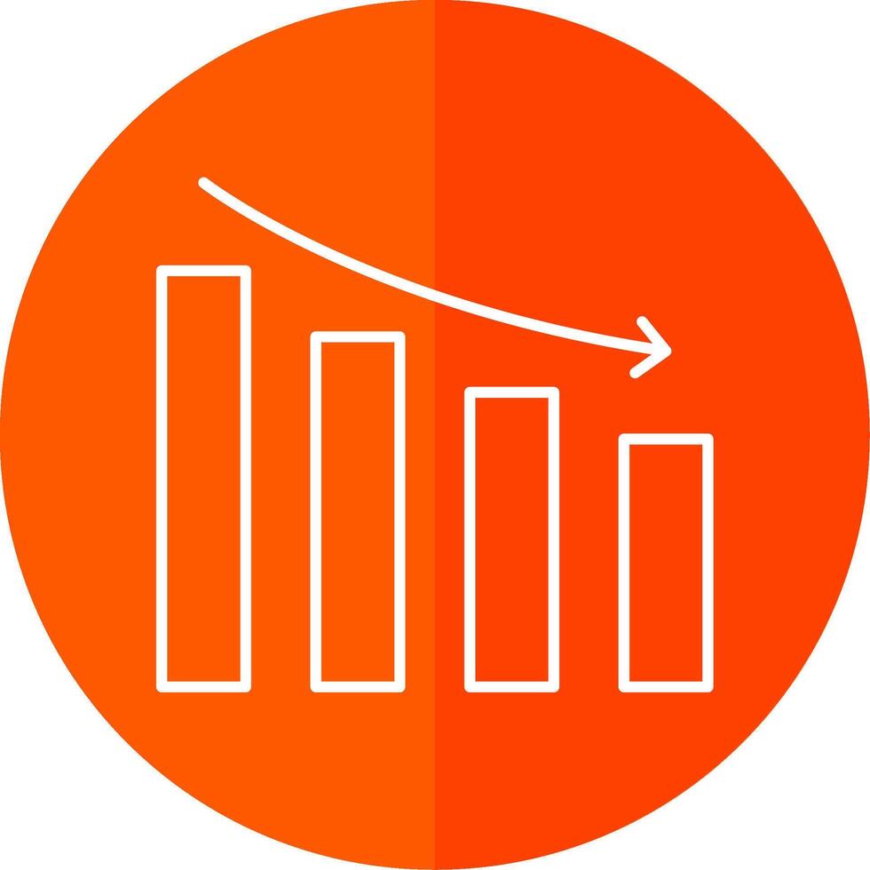 Reputation Loss Line Red Circle Icon vector