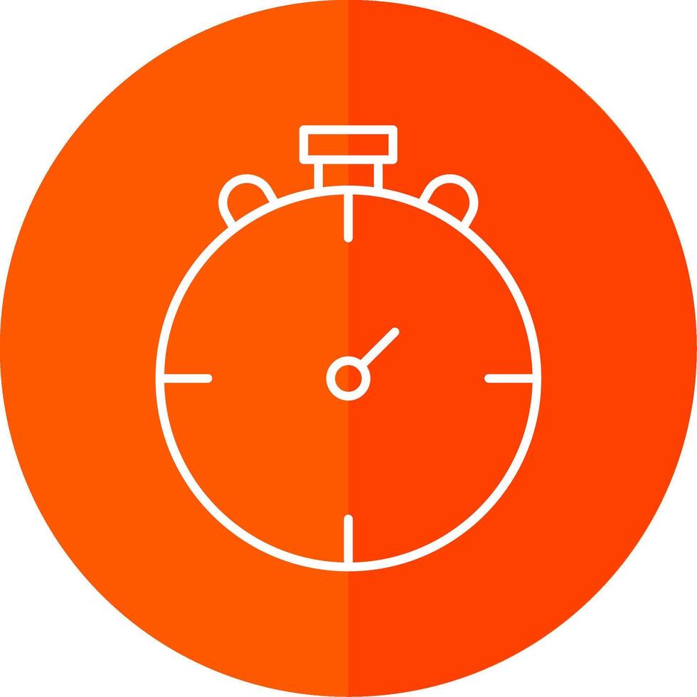 detener reloj línea rojo circulo icono vector