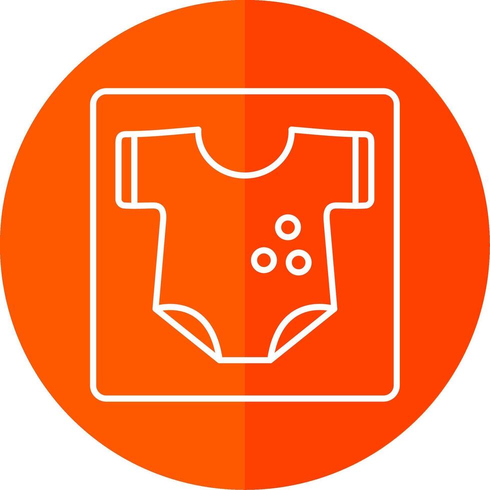Baby Clothes Line Red Circle Icon vector